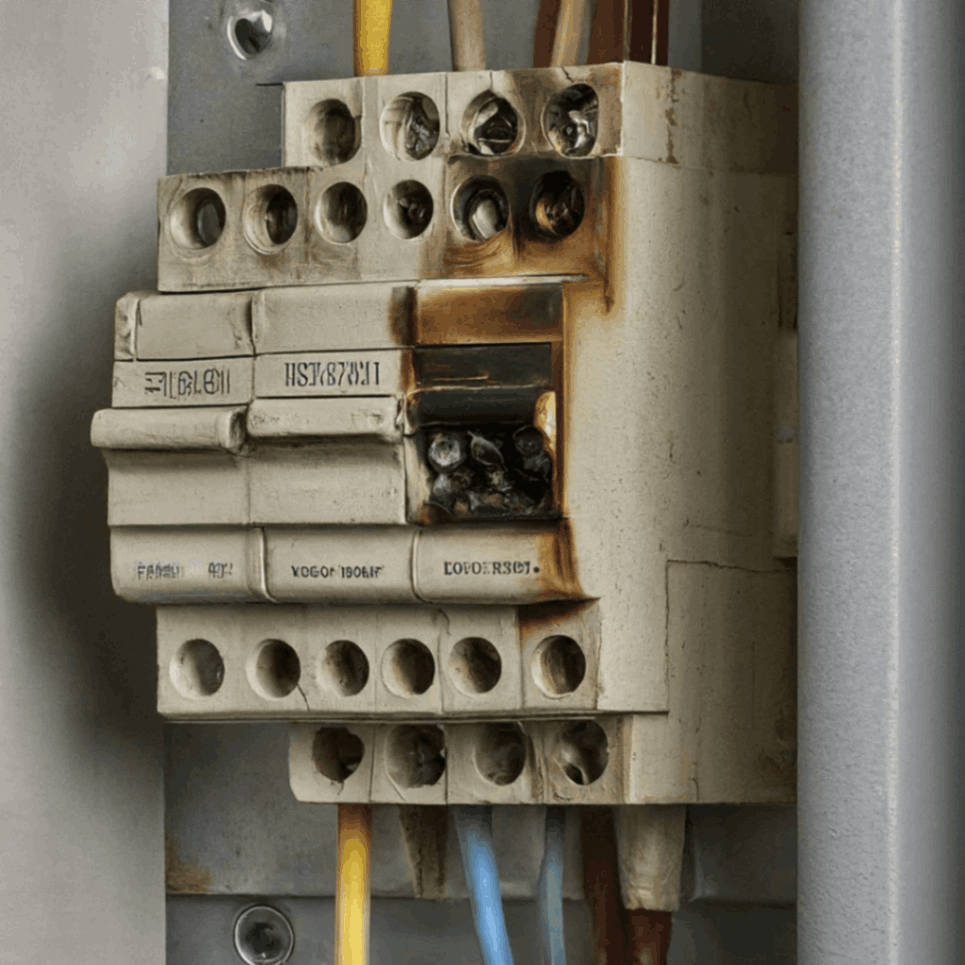 an image displaying the circuit breaker which is tripped