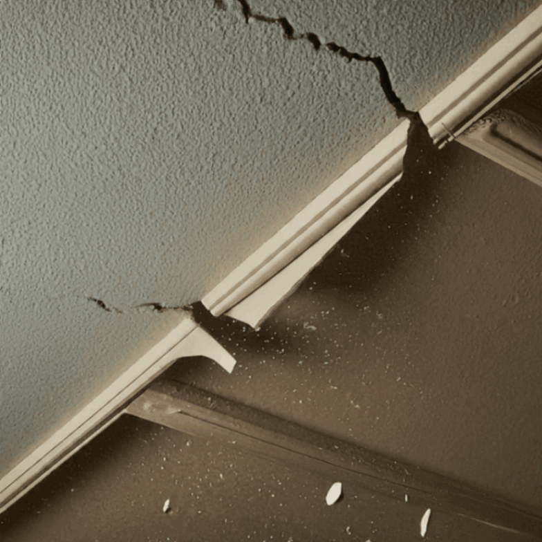 an image displaying the Cracks in the Ceiling on the ceiling