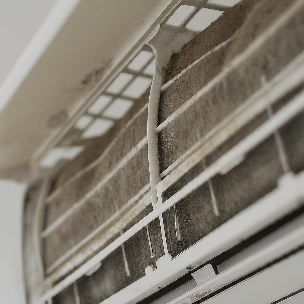 an image depicting a Dirty Air Filter of an air conditioner